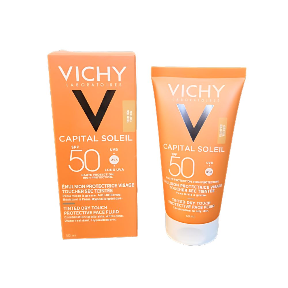 ECRAN Vichy CAPITAL SOLEIL BB Emulsion Toucher Sec Teintée SPF 50  50ml
