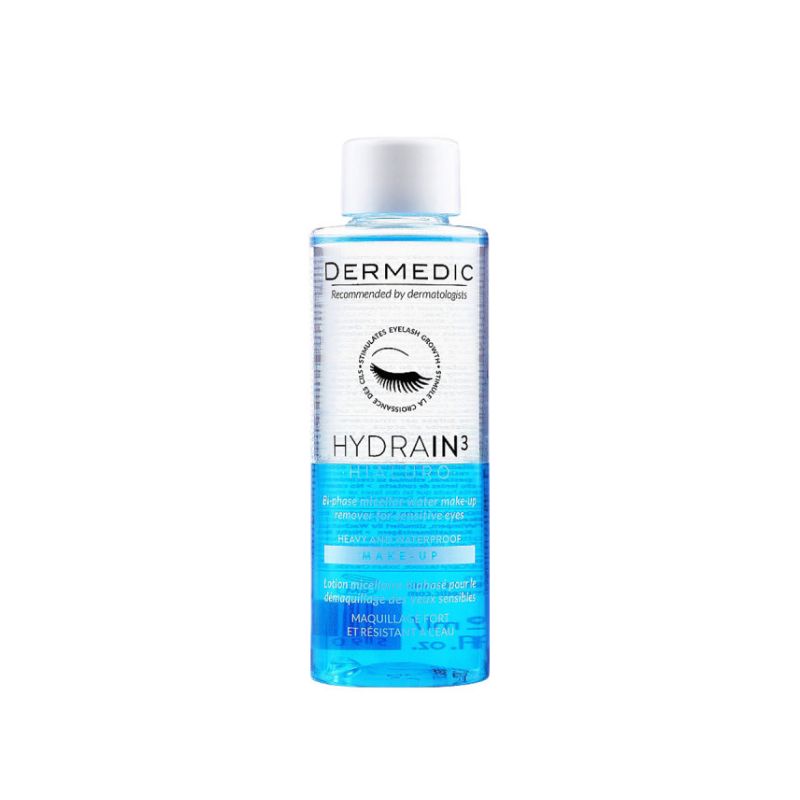 Dermedic Hydrain 3 Hialuro Eau Micellaire Bi phase Démaquillante 112ml