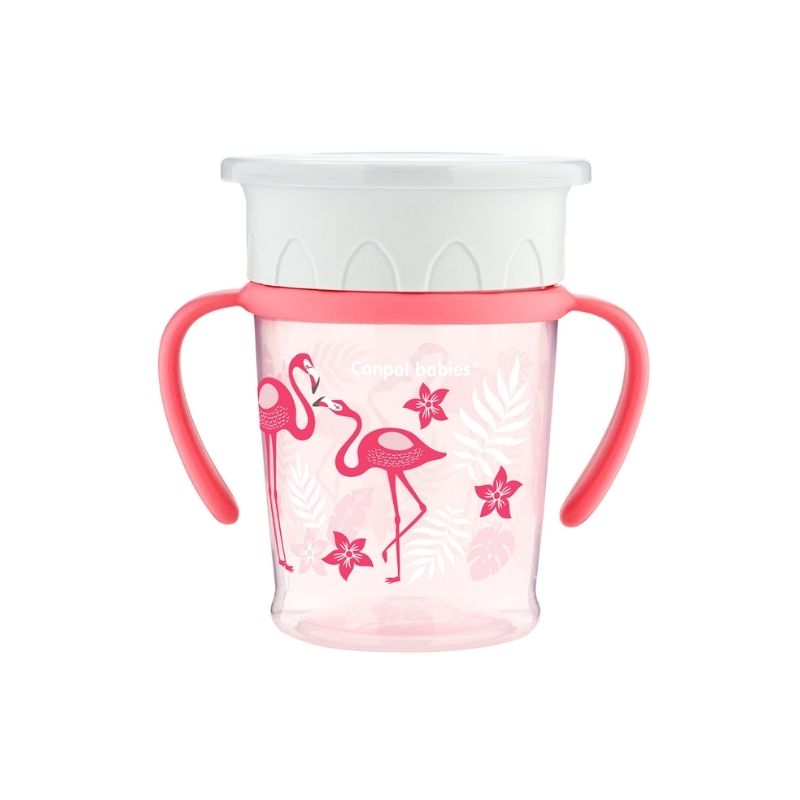 CANPOL TASSE APPRENTISSAGE 360°RETRO PINK REF1/583