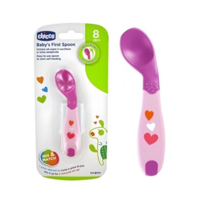 CHICCO CUILLERE SILICONE GIRL 8M+/REF:16100100