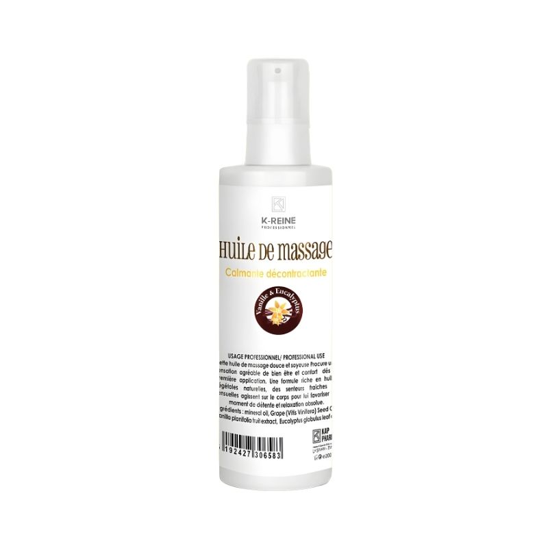 K-REINE HUILE DE MASSAGE EUCALYPTUS VANILLE 200ML