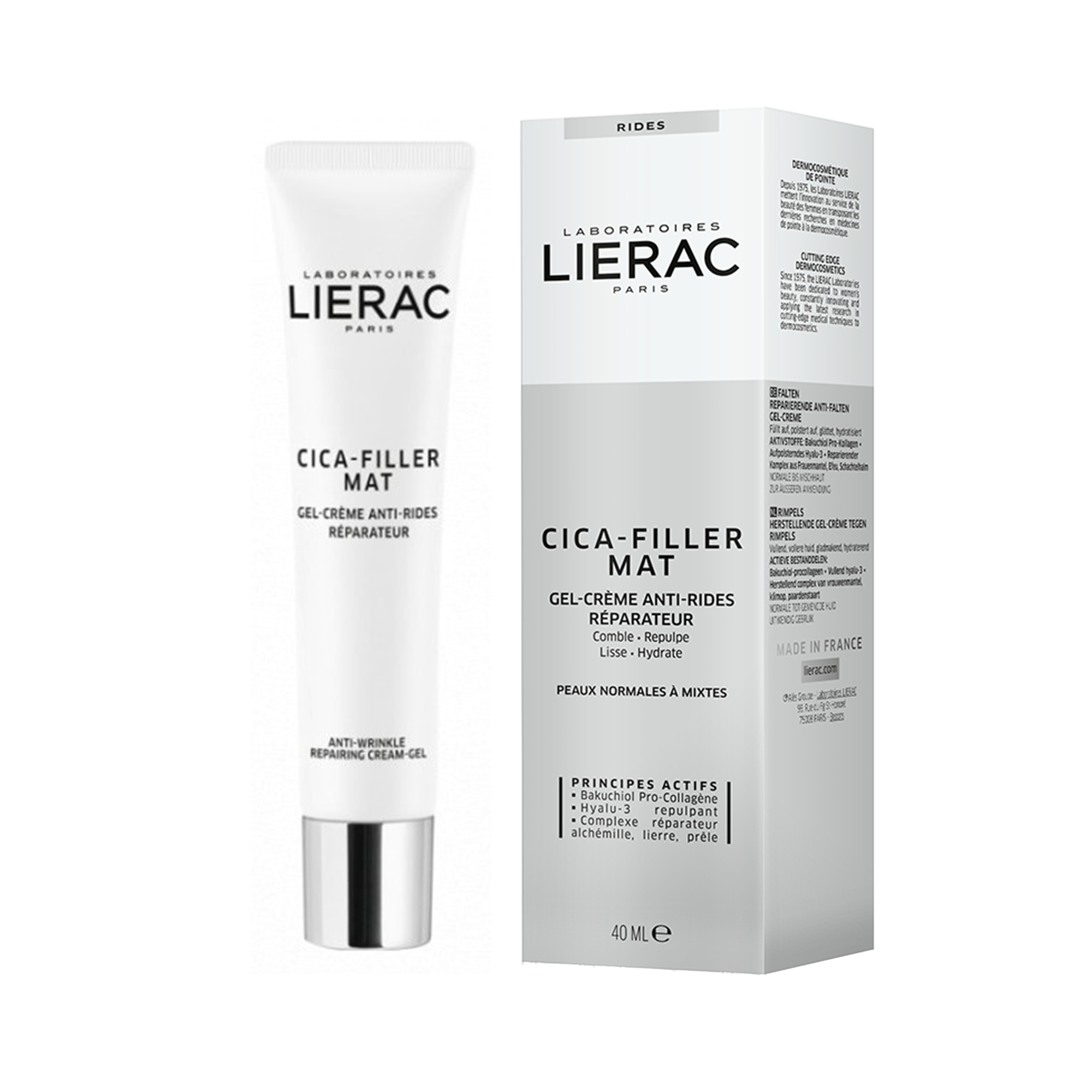 LIERAC CICA FILLER MAT GEL CREME ANTI RIDES 40ML