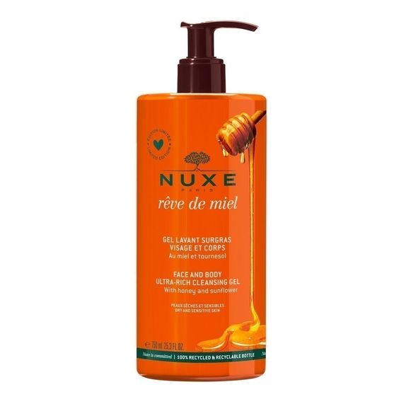 NUXE REVE DE MIEL GEL LAVANT SURGRAS VISAGE ET CORPS 750 ML