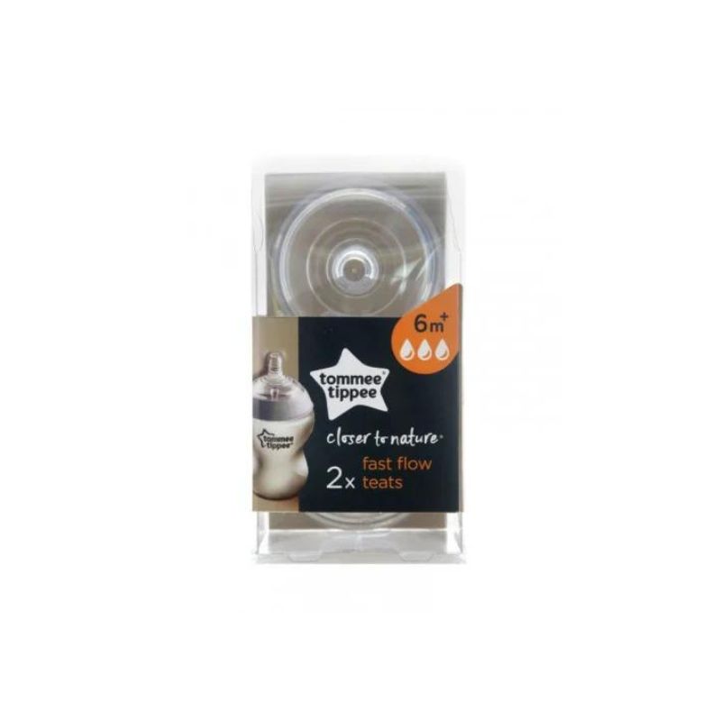 TOMMEE TIPPEE CLOSER TO NATURE 2 TETINES DEBIT RAPIDE 6M+
