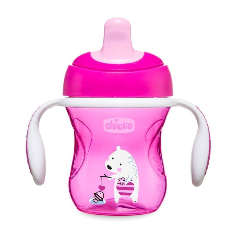 CHICCO Tasse de Transition à Bec +6 Mois Rose 200ml