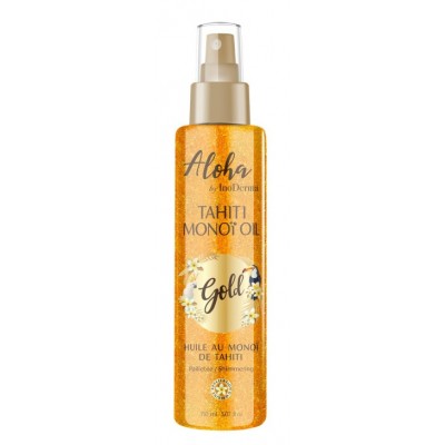 ALOHA BY INODERMA HUILE DE MONOI DE TAHITI PAILLETEE GOLD 150ML