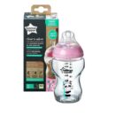 TOMMEE TIPPEE CLOSER TO NATURE BIBERON ROSE EN VERRE 0M+ 250ML