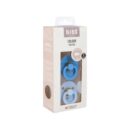 Bibs Sucette 1 bleu ciel/bleu bébé 0-6M 2 pièces