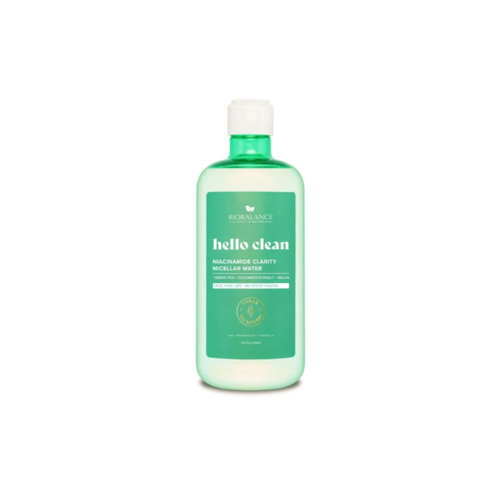 BIOBALANCE HELLO CLEAN NIACINAMIDE EAU MICELLAIRE CLARTE 500 ML