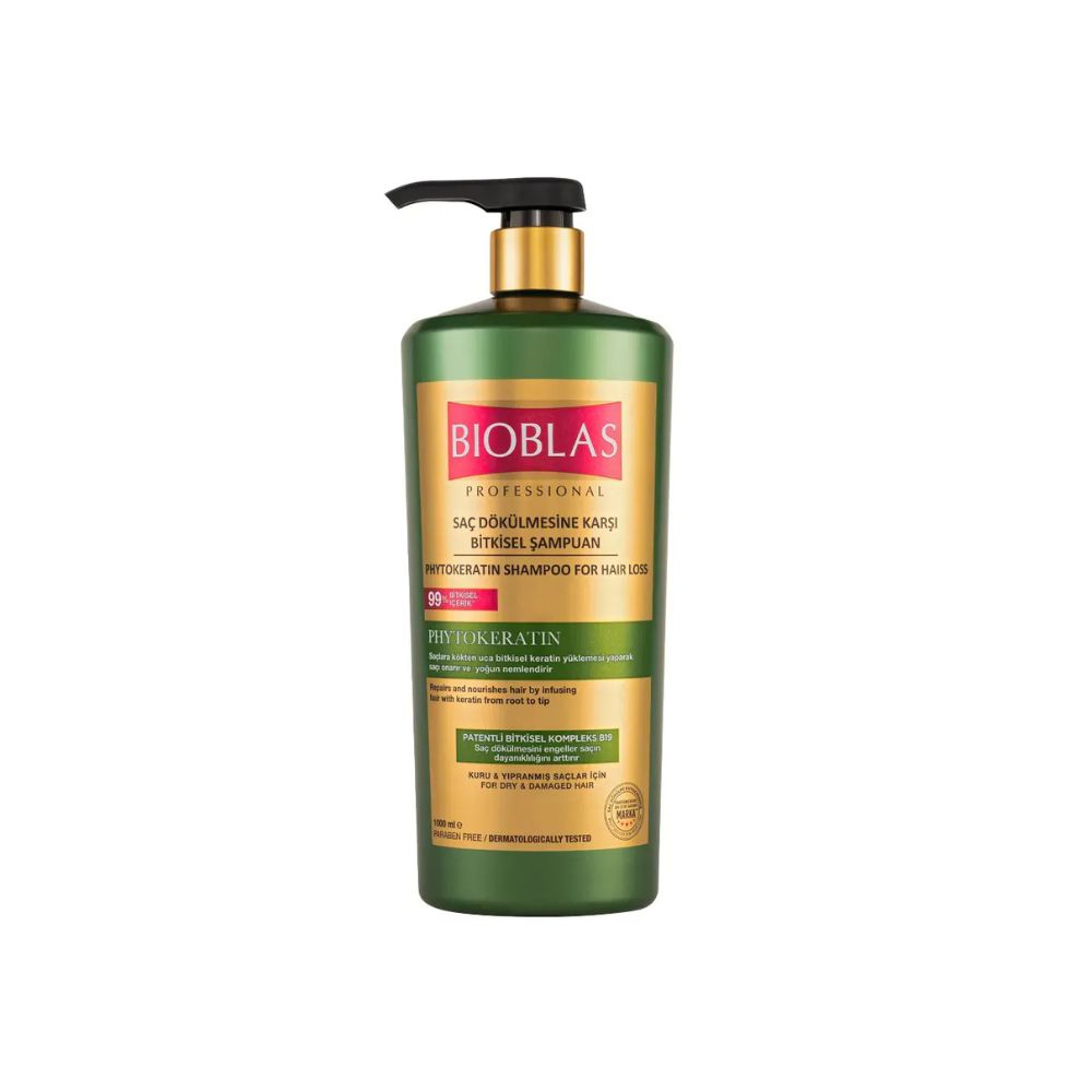 BIOBLAS SHAMPOOING PHYTOKÉRATINE CHEVEUX SECS ET ABÎMÉS 1L