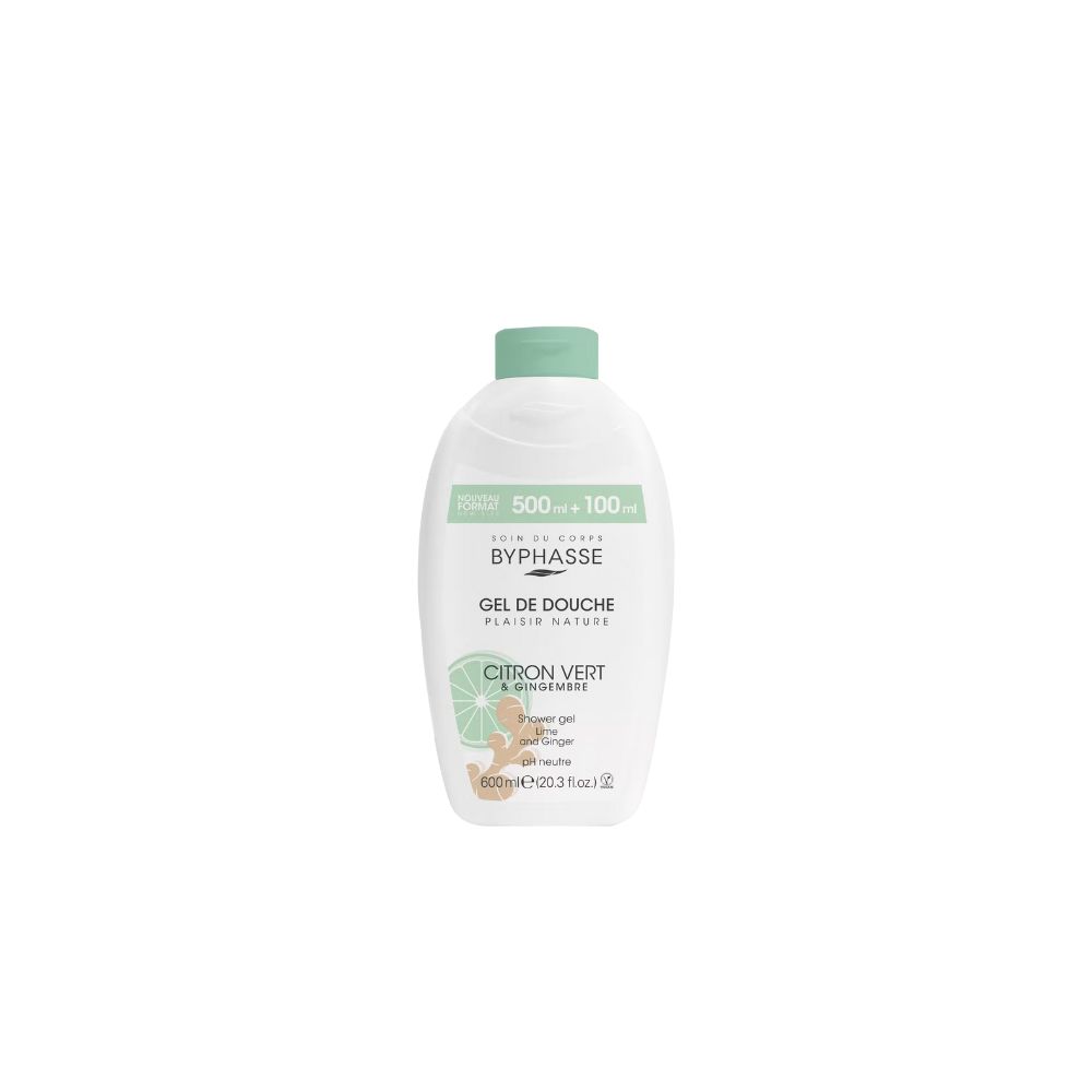 BYPHASSE GEL DE DOUCHE CITRON VERT & GINGEMBRE 600ML