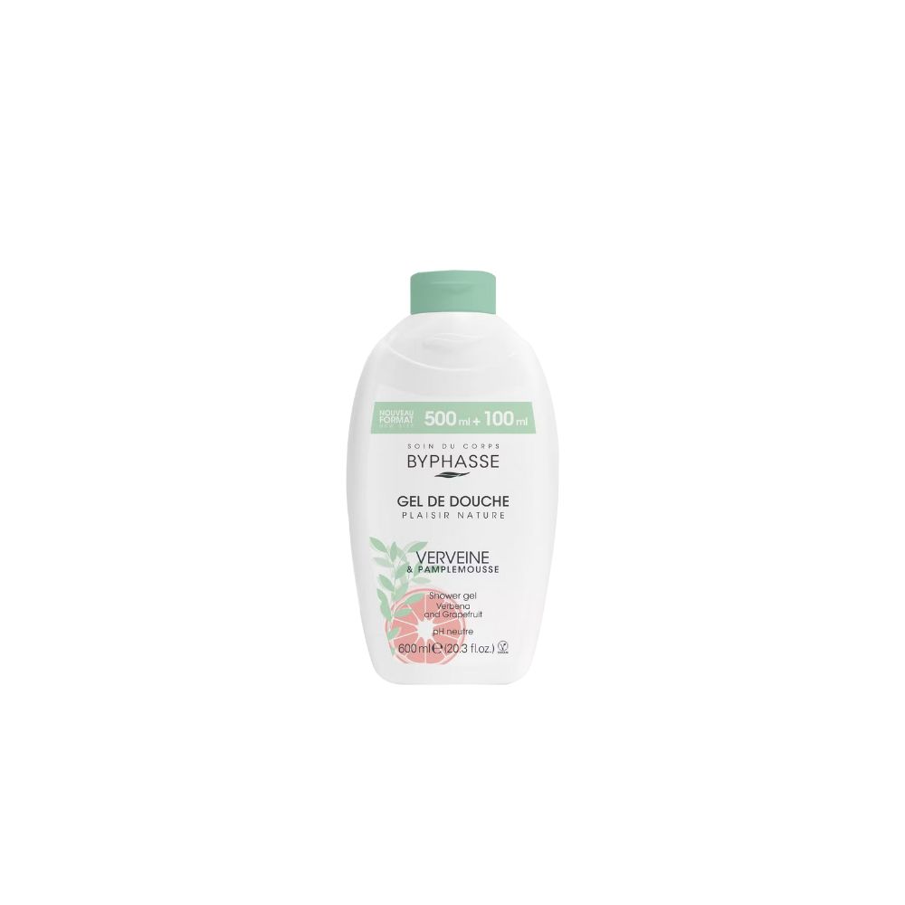 BYPHASSE GEL DE DOUCHE VERVEINE & PAMPLEMOUSSE 600ML