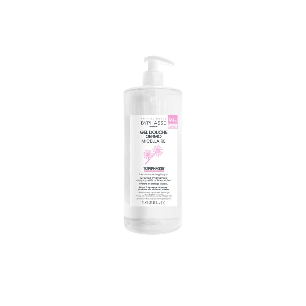 BYPHASSE GEL DOUCHE DERMO MICELLAIRE TOPIPHASSE PEAUX A TENDANCE ATOPIQUE 1L