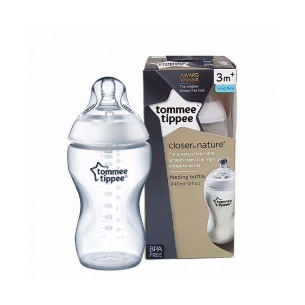 TOMMEE TIPPEE CLOSER TO NATURE BIBERON BLANC 6M+ 340ML