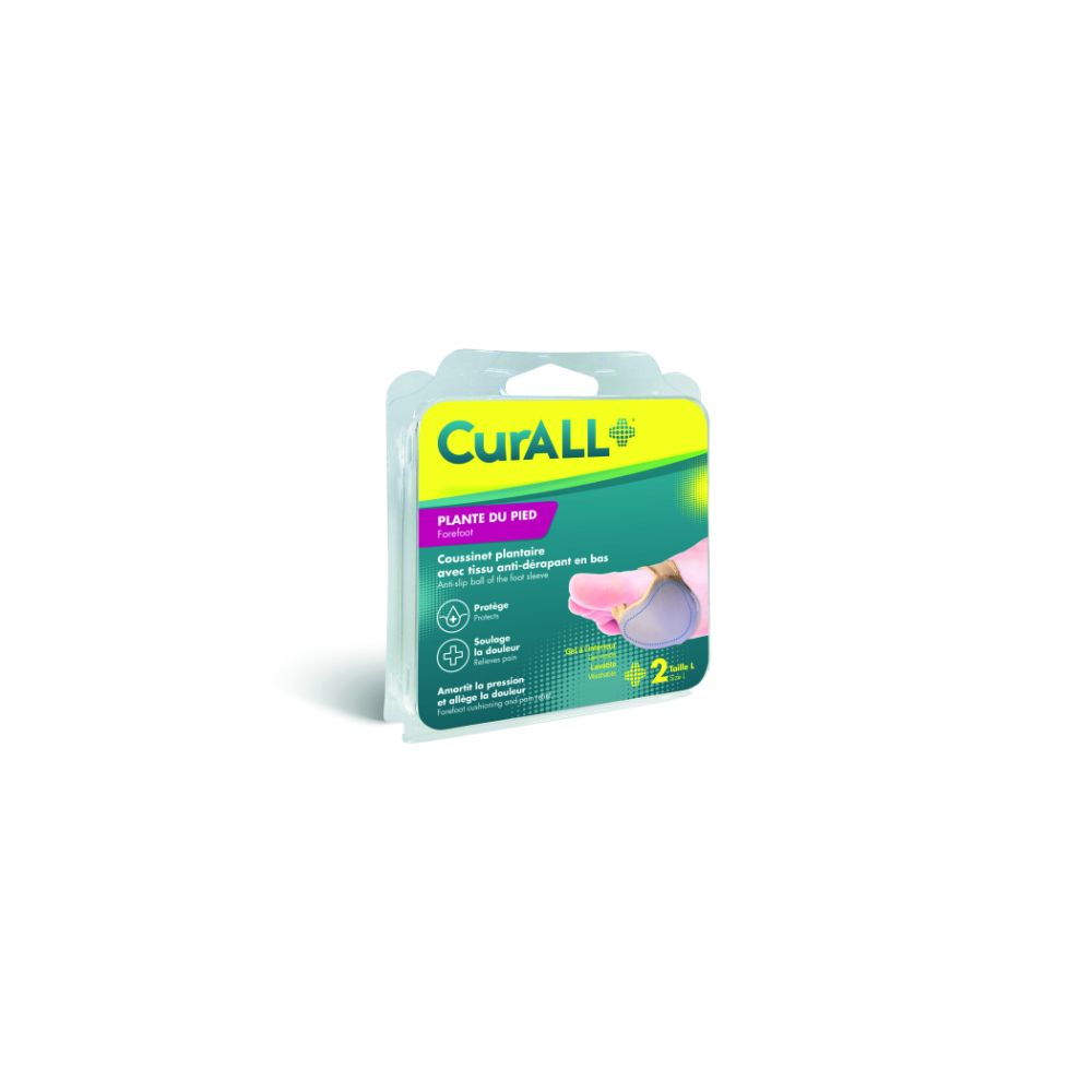 CURALL COUSSINET PLANTAIRE TISSU ANTI-DERAPANT BAS TAILLE  L B/2