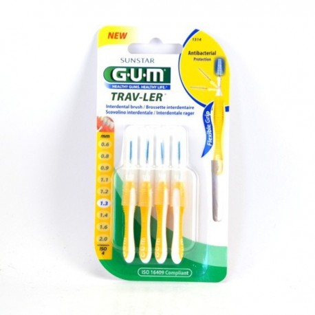 GUM Brossettes Traveler Extrafine conique  bte de 4 (1514)