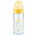 NUK BIBERON EN VERRE FIRST CHOICE 0-6 MOIS jaune  240ML