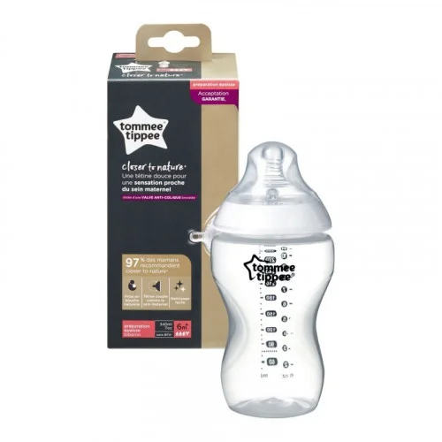 TOMMEE TIPPEE CLOSER TO NATURE BIBERON BLANC 3M+ 340ML