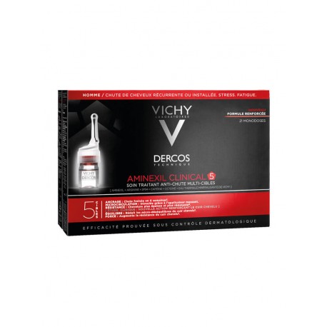 VICHY DERCOS AMINEXIL CLINICAL 5 HOMME 21 AMPOULES